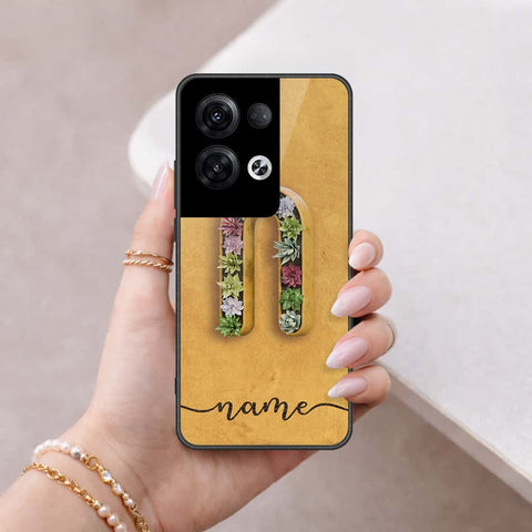 Oppo Reno 8 Pro  Cover - Personalized Alphabet Series - HQ Ultra Shine Premium Infinity Glass Soft Silicon Borders Case