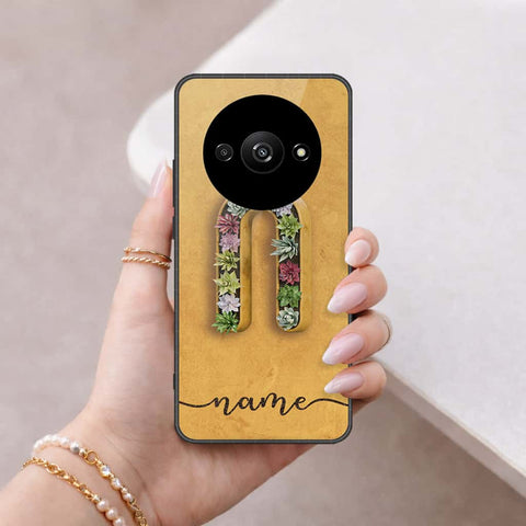 Xiaomi Redmi A3 Cover - Personalized Alphabet Series - HQ Ultra Shine Premium Infinity Glass Soft Silicon Borders Case