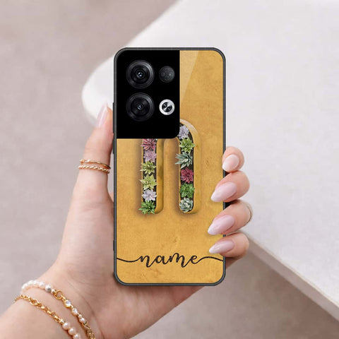 Oppo Reno 8 Pro Plus Cover - Personalized Alphabet Series - HQ Ultra Shine Premium Infinity Glass Soft Silicon Borders Case