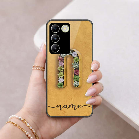 Vivo Y200e Cover - Personalized Alphabet Series - HQ Ultra Shine Premium Infinity Glass Soft Silicon Borders Case