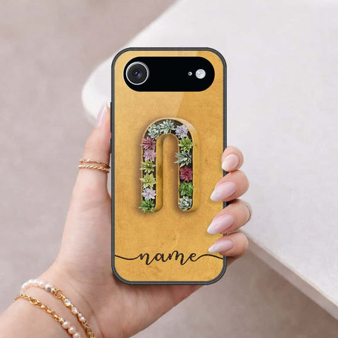 iPhone 18 Air - Personalized Alphabet Series - HQ Ultra Shine Premium Infinity Glass Soft Silicon Borders Case