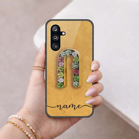 Samsung Galaxy A56 Cover - Personalized Alphabet Series - HQ Ultra Shine Premium Infinity Glass Soft Silicon Borders Case