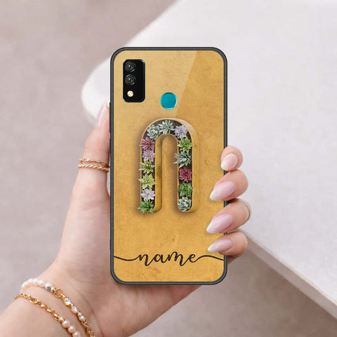 Huawei Y8s Cover - Personalized Alphabet Series - HQ Ultra Shine Premium Infinity Glass Soft Silicon Borders Case