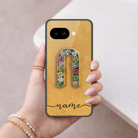 Google Pixel 9a Cover - Personalized Alphabet Series - HQ Ultra Shine Premium Infinity Glass Soft Silicon Borders Case