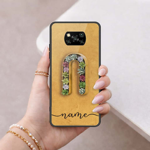 Xiaomi Poco X3 Pro Cover - Personalized Alphabet Series - HQ Ultra Shine Premium Infinity Glass Soft Silicon Borders Case