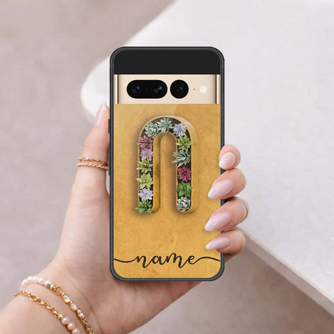 Google Pixel 7 Pro Cover - Personalized Alphabet Series - HQ Ultra Shine Premium Infinity Glass Soft Silicon Borders Case