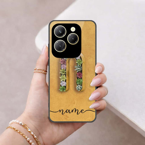 Tecno Spark 20 Pro Cover - Personalized Alphabet Series - HQ Ultra Shine Premium Infinity Glass Soft Silicon Borders Case