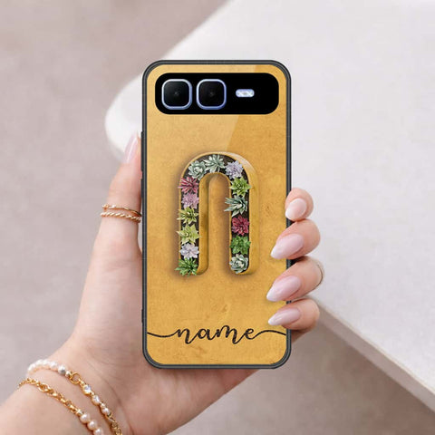 Infinix Smart 10 Plus Cover - Personalized Alphabet Series - HQ Ultra Shine Premium Infinity Glass Soft Silicon Borders Case