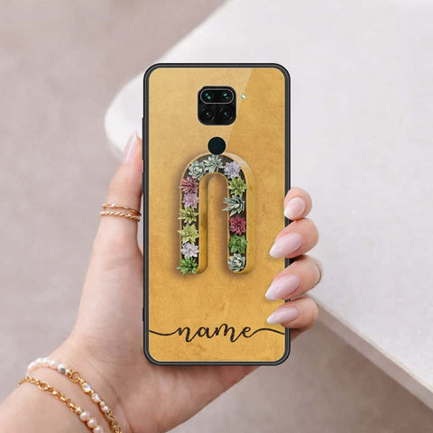 Xiaomi Redmi Note 9 Cover - Personalized Alphabet Series - HQ Ultra Shine Premium Infinity Glass Soft Silicon Borders Case