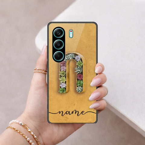 Tecno Camon 40 Pro 5G Cover - Personalized Alphabet Series - HQ Ultra Shine Premium Infinity Glass Soft Silicon Borders Case