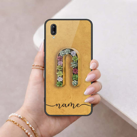 Vivo Y91 (Without Logo Hole) Cover - Personalized Alphabet Series - HQ Ultra Shine Premium Infinity Glass Soft Silicon Borders Case