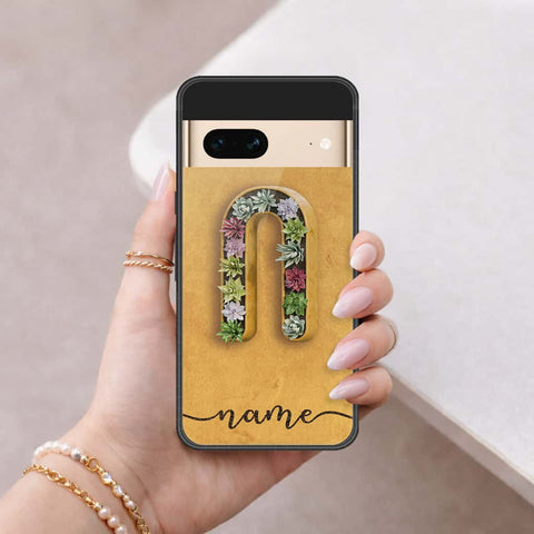 Google Pixel 7 Cover - Personalized Alphabet Series - HQ Ultra Shine Premium Infinity Glass Soft Silicon Borders Case