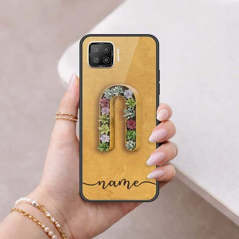 Oppo F17 Pro Cover - Personalized Alphabet Series - HQ Ultra Shine Premium Infinity Glass Soft Silicon Borders Case