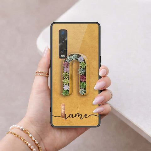 Oppo Find X2 Pro Cover - Personalized Alphabet Series - HQ Ultra Shine Premium Infinity Glass Soft Silicon Borders Case