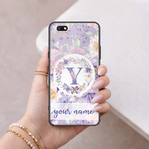 Oppo A77 Cover - Personalized Alphabet Series - HQ Ultra Shine Premium Infinity Glass Soft Silicon Borders Case