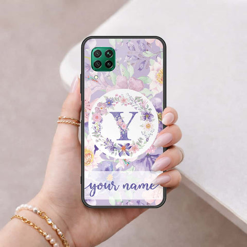 Huawei Nova 7i Cover - Personalized Alphabet Series - HQ Ultra Shine Premium Infinity Glass Soft Silicon Borders Case