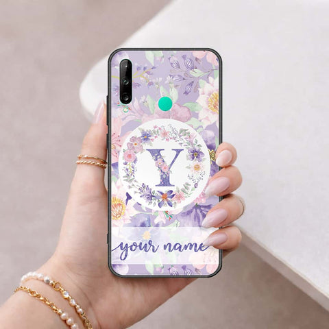 Honor 9C Cover - Personalized Alphabet Series - HQ Ultra Shine Premium Infinity Glass Soft Silicon Borders Case