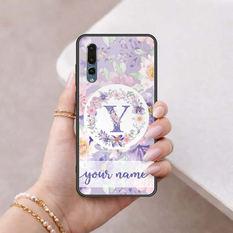Huawei P20 Pro Cover - Personalized Alphabet Series - HQ Ultra Shine Premium Infinity Glass Soft Silicon Borders Case
