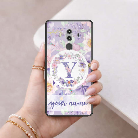 Huawei Mate 10 Pro Cover - Personalized Alphabet Series - HQ Ultra Shine Premium Infinity Glass Soft Silicon Borders Case