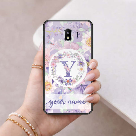 Samsung Galaxy J4 2018 Cover - Personalized Alphabet Series - HQ Ultra Shine Premium Infinity Glass Soft Silicon Borders Case
