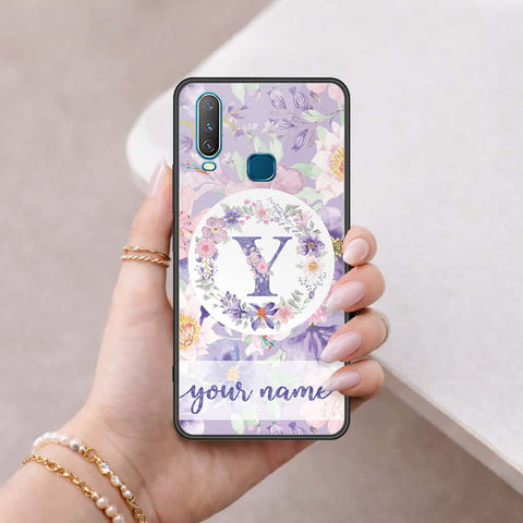 Vivo Y12 Cover - Personalized Alphabet Series - HQ Ultra Shine Premium Infinity Glass Soft Silicon Borders Case
