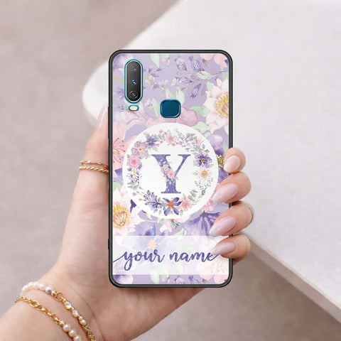 Vivo Y15 Cover - Personalized Alphabet Series - HQ Ultra Shine Premium Infinity Glass Soft Silicon Borders Case