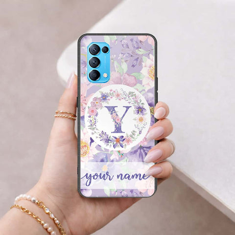Oppo Find X3 Lite Cover - Personalized Alphabet Series - HQ Ultra Shine Premium Infinity Glass Soft Silicon Borders Case