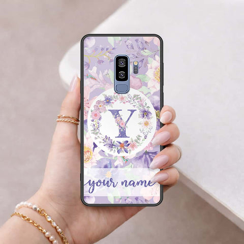 Samsung Galaxy S9 Plus Cover - Personalized Alphabet Series - HQ Ultra Shine Premium Infinity Glass Soft Silicon Borders Case
