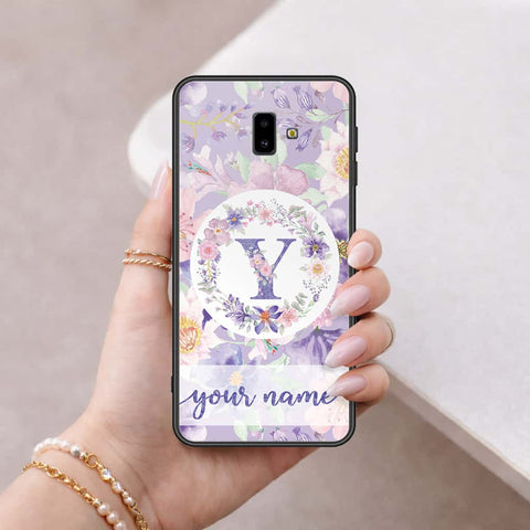 Samsung Galaxy J6 Plus 2018 Cover - Personalized Alphabet Series - HQ Ultra Shine Premium Infinity Glass Soft Silicon Borders Case