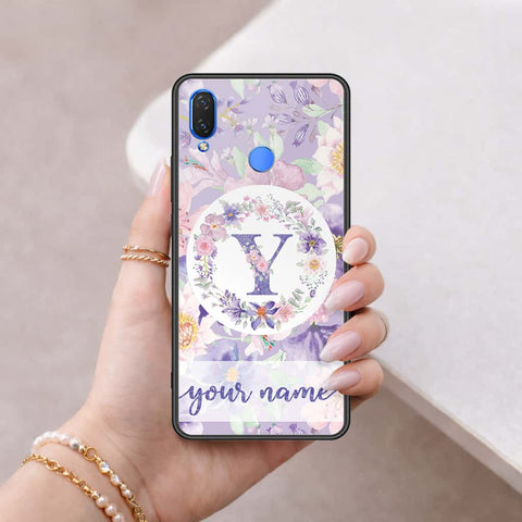 Huawei P Smart Plus Cover - Personalized Alphabet Series - HQ Ultra Shine Premium Infinity Glass Soft Silicon Borders Case