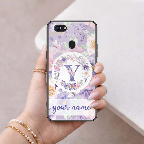 Oppo F5 Cover - Personalized Alphabet Series - HQ Ultra Shine Premium Infinity Glass Soft Silicon Borders Case