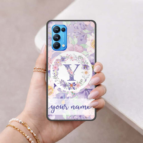 Oppo Reno 5 Pro 5G Cover - Personalized Alphabet Series - HQ Ultra Shine Premium Infinity Glass Soft Silicon Borders Case