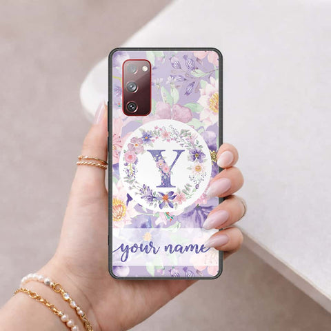 Samsung Galaxy S20 FE Cover - Personalized Alphabet Series - HQ Ultra Shine Premium Infinity Glass Soft Silicon Borders Case