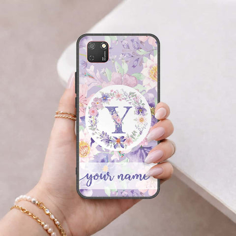 Honor 9S Cover - Personalized Alphabet Series - HQ Ultra Shine Premium Infinity Glass Soft Silicon Borders Case