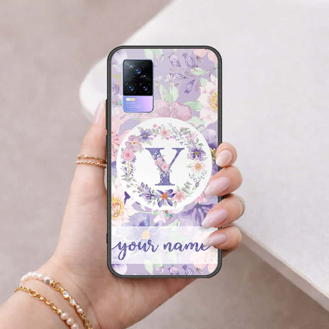 Vivo V21e Cover - Personalized Alphabet Series - HQ Ultra Shine Premium Infinity Glass Soft Silicon Borders Case