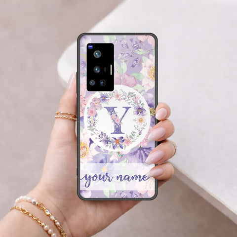 Vivo X70 Pro Cover - Personalized Alphabet Series - HQ Ultra Shine Premium Infinity Glass Soft Silicon Borders Case
