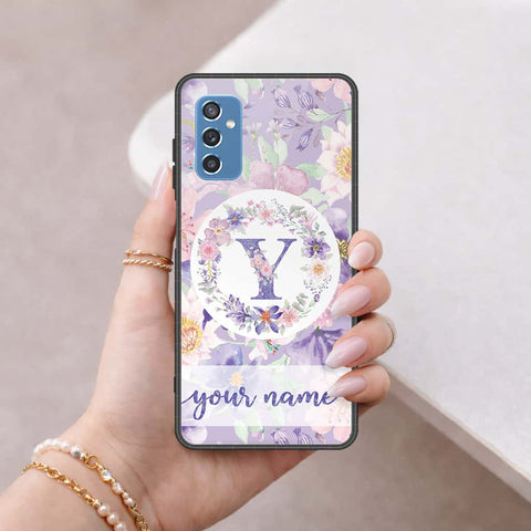 Samsung Galaxy M52 5G Cover - Personalized Alphabet Series - HQ Ultra Shine Premium Infinity Glass Soft Silicon Borders Case
