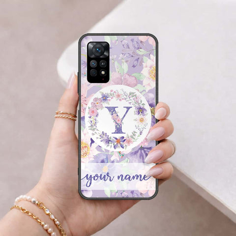 Xiaomi Redmi Note 11S Cover - Personalized Alphabet Series - HQ Ultra Shine Premium Infinity Glass Soft Silicon Borders Case
