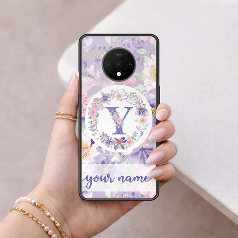 OnePlus 7T Cover - Personalized Alphabet Series - HQ Ultra Shine Premium Infinity Glass Soft Silicon Borders Case