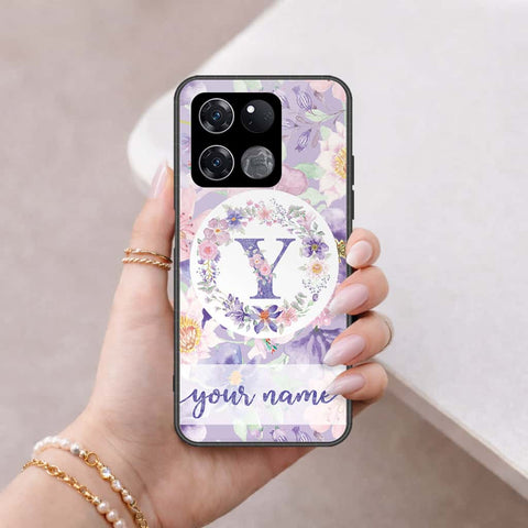 OnePlus Ace Racing Cover - Personalized Alphabet Series - HQ Ultra Shine Premium Infinity Glass Soft Silicon Borders Case