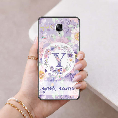 OnePlus 3 Cover - Personalized Alphabet Series - HQ Ultra Shine Premium Infinity Glass Soft Silicon Borders Case