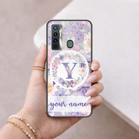 Tecno Camon 17 Cover - Personalized Alphabet Series - HQ Ultra Shine Premium Infinity Glass Soft Silicon Borders Case