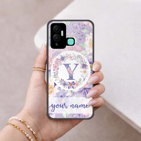 Infinix Hot 12i Cover - Personalized Alphabet Series - HQ Ultra Shine Premium Infinity Glass Soft Silicon Borders Case