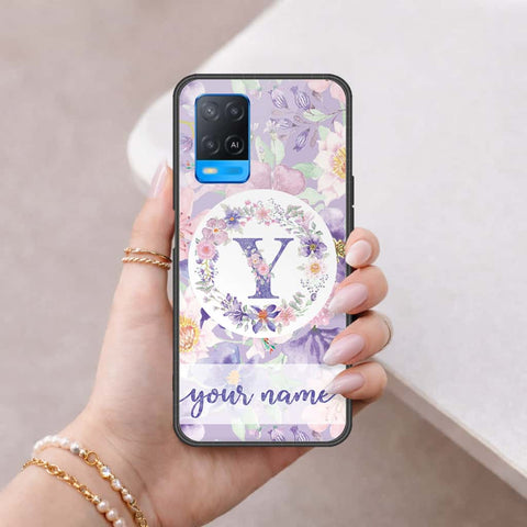 Oppo A54 4G Cover - Personalized Alphabet Series - HQ Ultra Shine Premium Infinity Glass Soft Silicon Borders Case