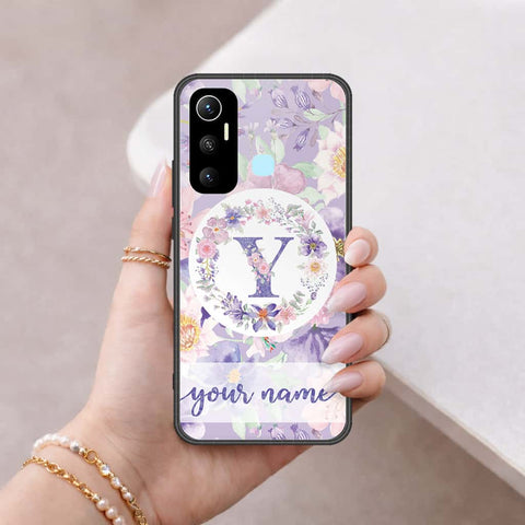 Infinix Hot 11 Cover - Personalized Alphabet Series - HQ Ultra Shine Premium Infinity Glass Soft Silicon Borders Case