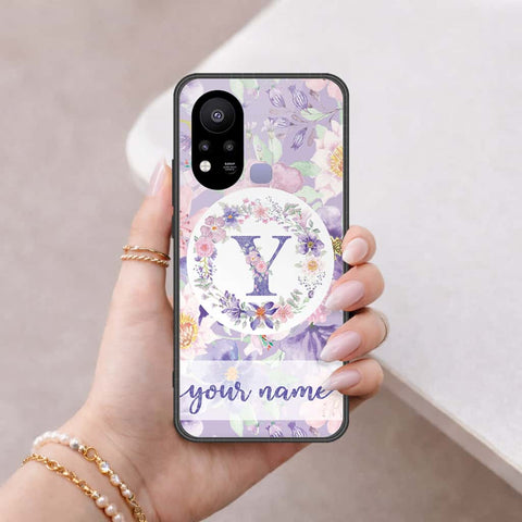 Infinix Hot 11s NFC Cover - Personalized Alphabet Series - HQ Ultra Shine Premium Infinity Glass Soft Silicon Borders Case