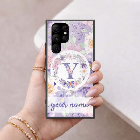 Samsung Galaxy S23 Ultra 5G Cover - Personalized Alphabet Series - HQ Ultra Shine Premium Infinity Glass Soft Silicon Borders Case