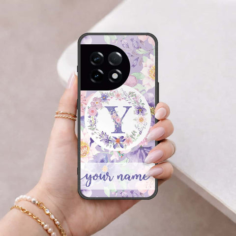 OnePlus 11 Cover - Personalized Alphabet Series - HQ Ultra Shine Premium Infinity Glass Soft Silicon Borders Case