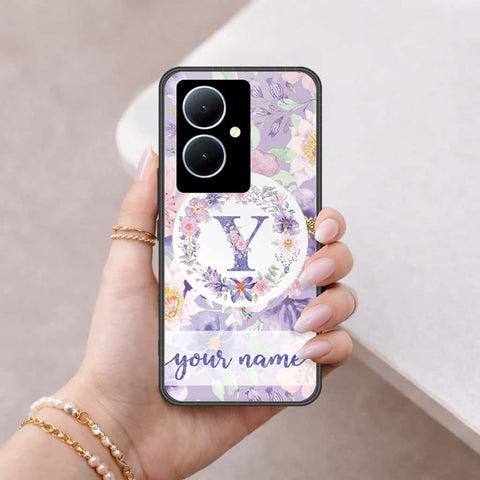 Vivo V29 Lite Cover - Personalized Alphabet Series - HQ Ultra Shine Premium Infinity Glass Soft Silicon Borders Case