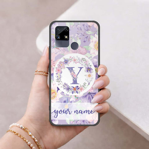 Realme Narzo 20 Cover - Personalized Alphabet Series - HQ Ultra Shine Premium Infinity Glass Soft Silicon Borders Case